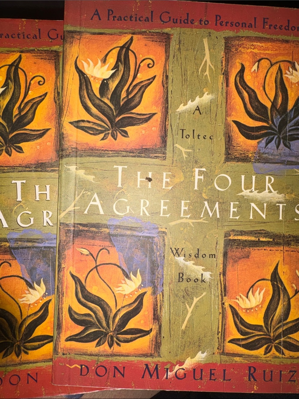 The Four Agreements Book - Don Miguel Ruiz - HARD BOUND/SOFT COVER  2 BOOKS 10